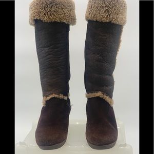 SOLD. Ugg Sandra Antique wedge chocolate boot. Size 6.